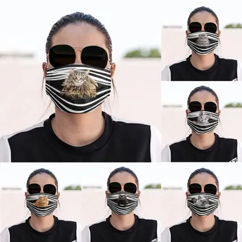 Reducere! În aer liber, Creativ Pisica Minunat 3D de Imprimare Dungă Gura Masca Praf Vânt Respirabil Refolosibile Lavabile Masca Masque 4