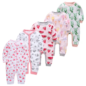 2019 Haine de Iarnă Nou-născut Fată Romper Maneca Lunga Bumbac Pijamas bebe 5pcs/set Băieți Copii Haine roupa de Salopeta bebe