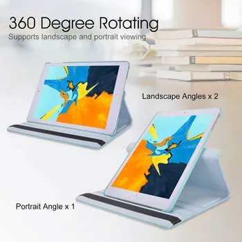 Planeta drăguț Rotativ la 360°, scaune din Piele Pentru iPad Pro 11 2020 Caz Capace de Protecție Funda iPad 7-a Generație de Caz Pentru Aer 1 2
