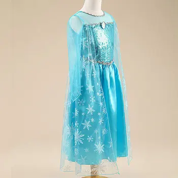Copilul Partid Rochie de Fete pentru Copii Haine de Înaltă Calitate Rochii Fete cu Printesa Imbracaminte Copii Anna Elsa Cosplay Costum
