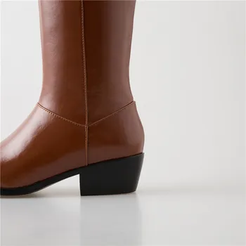 MORAZORA 2020 New sosire moda cizme genunchi ridicat med tocuri ascuțite toe doamnelor pantofi de iarnă de culoare solidă pentru femei cizme pentru femei