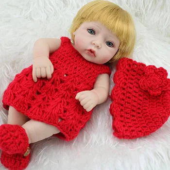 KAYDORA 25cm Complet Renăscut Baby Dolls Copii Mini Jucarii Viu Menina Toddler Girls Părul Blond Realist Bebe Cadou Surpriza