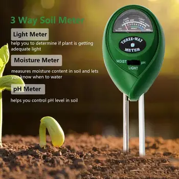 PH-ul solului Tester, 3/4 din 1 PH Lumina de Umiditate Aciditate Tester Tester de Sol Metru de Umiditate Planta Sol Tester Kit pentru Flori