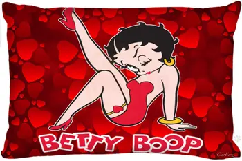 De vânzare la cald Dreptunghi față de Pernă 45x35 (o parte) Personalizate Confortabil Betty Boop față de pernă cu Fermoar Acoperi Doar