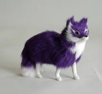Simulare creatoare violet fox model fox papusa cadou despre 16x5x12cm