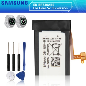 SAMSUNG Original, Baterie EB-BR730ABE Pentru Samsung Gear Sport SM-R600 S2 3G R730 SM-R730A R730V SM-R730S SM-R730T SM-R735T 300mAh