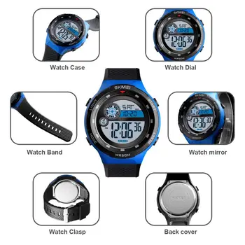 SKMEI Sport Ceas Barbati Ceas Digital de Moda Sport în aer liber Impermeabil Ceasuri de mana Ceas cu Alarmă Digitale Ceasuri relogio masculino
