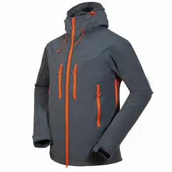 2019 Iarnă în aer liber Bărbați Soft shell jacheta Windproof Impermeabil Drumeții camping cu fermoar sacou Gros de Schi Trekking haină de Lână
