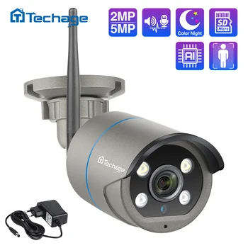 Techage 1080P 5MP Wireless AI Camera Audio cu Două căi de Securitate Wifi Camera IP cu IR de Exterior P2P Onvif TF Card de Supraveghere Video CCTV