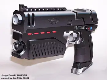 3D Papar Model Judecătorul Dredd Pistol Scara 1 : 1 de Arme lucrate Manual DIY Jucărie Arma Pentru Cosplay