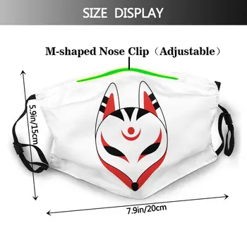 Japoneze Fox Gura Masca de Fata Japoneze Kitsune Fox Masca Masca Faciala Poliester pentru Adult Minunat Masca