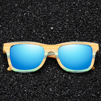 GM Moda Skateboard din Lemn de Bambus ochelari de Soare Polarizati pentru Femei, Barbati Nou Brand de Designer din Lemn Ochelari de Soare UV400