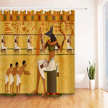 Egiptul Antic Faraon Africane Piramida Palatul Perdea De Duș Impermeabil Tesatura De Poliester Cadă Cortina Pentru Baie Cu Cârlige