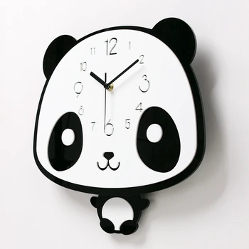 Nouă Copii Drăguț Cameră Ceasuri De Perete Panda De Copii De Tip Cadouri Ceasuri De Perete Decor Tăcut Mut Acasa Ceas Desene Animate Ceas De Perete