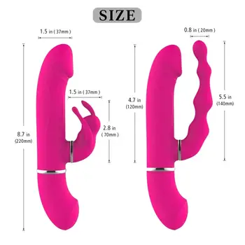 Rabbit Vibrator Clitoridian Stimulator Clitoris, Punctul G Masaj Anal Vibrator Pentru Penis Artificial Femei Vibro Jucărie Sexuală Pentru Adulți Faloimitator