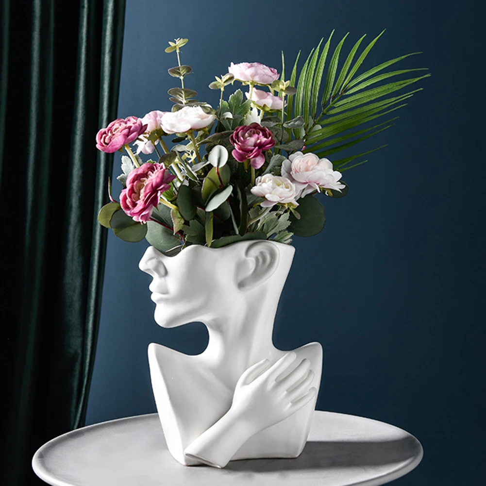 Dictate Do Mansion Nordic Ceramica Vaza Cap De Om Abstract Jumătate De Corp Plante Cu Flori  Oală Flori Aranjament Casa Moderna Living Decorul Camerei > Decor acasă |  Fond-maraton.ro